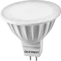 Лампа светодиодная LED 10вт 230в GU5.3 белый ОНЛАЙТ 61890