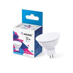 Лампа светодиодная LED 12Вт JCDR 220В GU5.3 D50х57 4500 белый 1170лм КОСМОС LkecLED12wJCDRC45