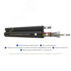 Кабель волоконно-оптический ОКТ-0.22-16П-С 6кН СаранскОптика 43457389