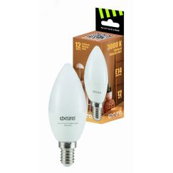Лампа светодиодная LED 12Вт E14 3000K свеча 230/50 ФАZA 5038509