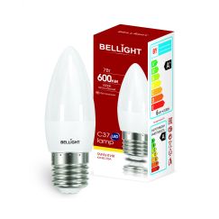 Лампа LED 7Вт 3000K 600Лм E27  Свеча Bellight BELLIGHT 88297826