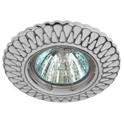 Светильник штампованный MR16 12V/220V 50W белый/хром (100/2800)ST4 CH/WH /1 ЭРА Б0046900
