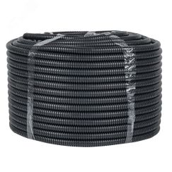 Труба гофрированная FRHF с зондом d16мм (100м) черная Plast PROxima EKF FRHF-16