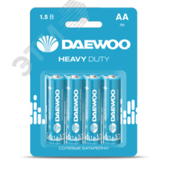 Элемент питания LR03 (AAА) DAEWOO солевая Heavy Duty, блистер 4 шт. JazzWay 5029361