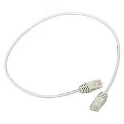 Патч-корд TERACOM Cat.5E (1Гбит/с) неэкранированный UTP оболочка PVC серый (0.5м) EKF TRC-5EUTP-PVC-05M-GY