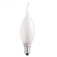 Лампа накаливания CT35 40W E14 frosted свеча на ветру JazzWay 3321475