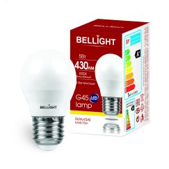 Лампа светодиодная LED 5Вт 3000K 430Лм E27 Шар BELLIGHT 88297795
