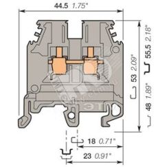 Клемма винтовая 4мм.кв. M4/6.V0 TE Connectivity ОУЭО ENT1SNA195116R0000