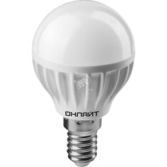 Лампа светодиодная LED 8вт E14 теплый матовый шар ОНЛАЙТ 71624