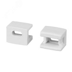 Заглушка PLINTUS-FANTOM-BENT WHITE с отверстием (Arlight, Пластик) Arlight 043898