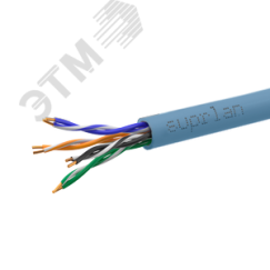 Витая пара SUPRLAN Premium U/UTP 5e 4x2x0.52 Cu PVC Project In. 305м (RUS Синий) СУПР 13-0101