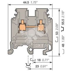 Клемма винтовая MA2.5/5 2.5 мм.кв желтая TE Connectivity ОУЭО ENT1SNA105486R1200