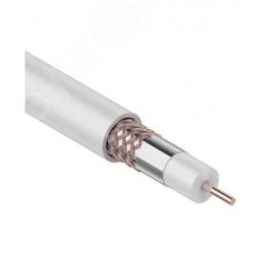Кабель коаксиальный RG-6U+Cu, 75 Ом, Cu/Al/Cu, 75%, бухта 305 м, белый, REXANT REXANT 01-2233