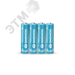Элемент питания R 6 (AA) DAEWOO солевая Heavy Duty,  упаковка 4 шт. JazzWay 5029279