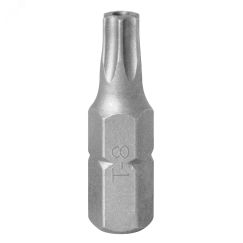 Вставка (бита) торцевая 1/4', TORX, T8, L = 25, с отверстием King Tony 102508U