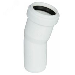 Отвод для малошумной канализации 50x15 град. PRO AQUA ST100515W