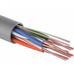 Кабель UTP PROconnect 4PR 24AWG CU (медь) CAT5E 100 МГц PVCсерый бухта 100 REXANT 01-0052-100