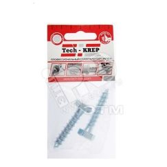 Шуруп DIN571 10х50 сантехнический, шестигранная головка (2шт) - пакет Tech-Krep 102593