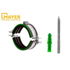 Хомут сантехнический Mayer со шпилькой 8х80 и дюбелем д/труб 1 1/2' (48-52мм) гайка М8 МАЙЕР 14 0112 18