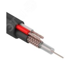 Кабель КВК-П-1,5+2x0,50 кв.мм (Cu/Cu) черный (200 м), REXANT 01-4013