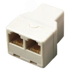 Телефонный двойник RJ-14(6P4C) (гнездо - 2 гнезда), REXANT 03-0032
