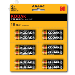 Батарейка LR03-12BL perforated (6x2BL) XTRALIFE Alkaline [KAAA-2x6 perf] (144/576/40320) KODAK Б0038793