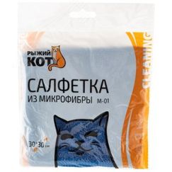 Салфетка из микрофибры M-01, цвет: синий, размер: 30х30см СКРАП 310202