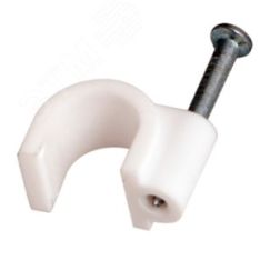Крепеж кабеля круглый 8 мм, белый (50 шт/уп) REXANT 07-4008