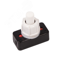 Выключатель-кнопка 250V 1А (2с) ON-OFF белый (для настольной лампы) REXANT 36-3010