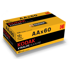 Батарейка LR6-60 (4S) colour box XTRALIFE Alkaline [KAA-60] (60/720/20160) KODAK Б0029222