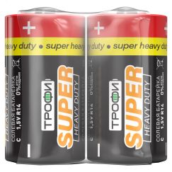 Батарейка Трофи R14-2S SUPER HAEVY DUTY Zinc (24/600/9600) ЭРА C0033713