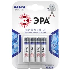 Батарейка LR03-4BL (120/960/38400) ЭРА C0038451