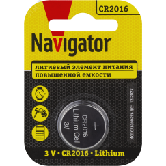 Батарейка NBT-CR2016-BP1 Navigator Group 93821