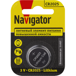 Батарейка NBT-CR2025-BP1 Navigator Group 93822