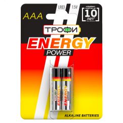 Батарейка Трофи LR03-2BL ENERGY POWER Alkaline (40/480/23040) ЭРА C0034929