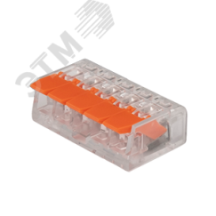 Клеммы монтажные многоразовые  PTC-5P 221-415 450V 32A 0,14-4.0mm2,  5 отверстий, прозрачные / 50шт. JazzWay 5050945
