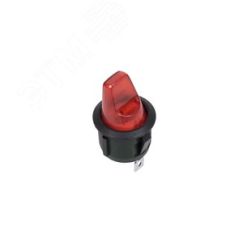 Выключатель клавишный круглый 250V 6А (3с) ON-OFF красный REXANT 36-2600