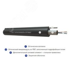 Кабель волоконно-оптический ОКТМ-8(G.652.D)-ТС 4кН СаранскОптика 90835114