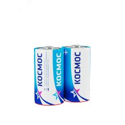 Батарейка  R14 (С) 1.5V Zinc carbon 2S в шринке КОСМОС KOCR14
