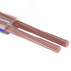 Кабель акустический 2х0.75 мм прозрачный BLUELINE. мини-бухта 10 м, REXANT 01-6204-3-10