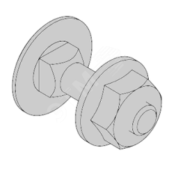 Комплект: болт M6x20 и гайка M6 RS 4 EG Meka 1448720