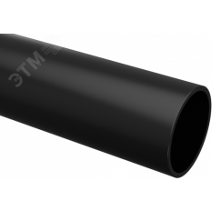 Труба гладкая ПВХ жесткая d16 мм (3 м) (156 м/уп) черная -Plast EKF trg-16b-3m