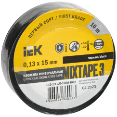 MIXTAPE 3 Изолента 0,13х15мм черная 10м IEK