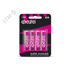 Элемент питания LR 6 (AA) Super Alkaline блистер, 4 шт. ФАZA 5000285