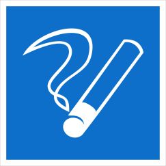 Наклейка информационный знак Место курения 100х100, REXANT 56-0032