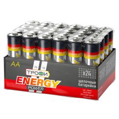 Батарейка Трофи LR6-24 bulk ENERGY POWER Alkaline (24/720/21600) ЭРА Б0035376
