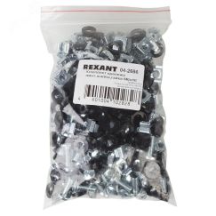 Комплект крепежа винт+шайба+гайка M6x16, REXANT 04-2686