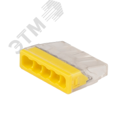 Клеммы монтажные PTC-5P 2273-245 450V 32A 0,14-4.0mm2 , 5 отверстий,  прозрачные, с пастой ,/ 50 шт. JazzWay 5051188