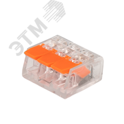 Клеммы монтажные многоразовые  PTC-3P 221-413 450V 32A 0,14-4.0mm2,  3 отверстия, прозрачные / 50шт. JazzWay 5050914