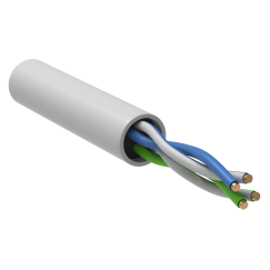 Кабель витая пара U/UTP кат.5E 24AWG 2 пары LSZH INDOOR 1м белый GENERICA